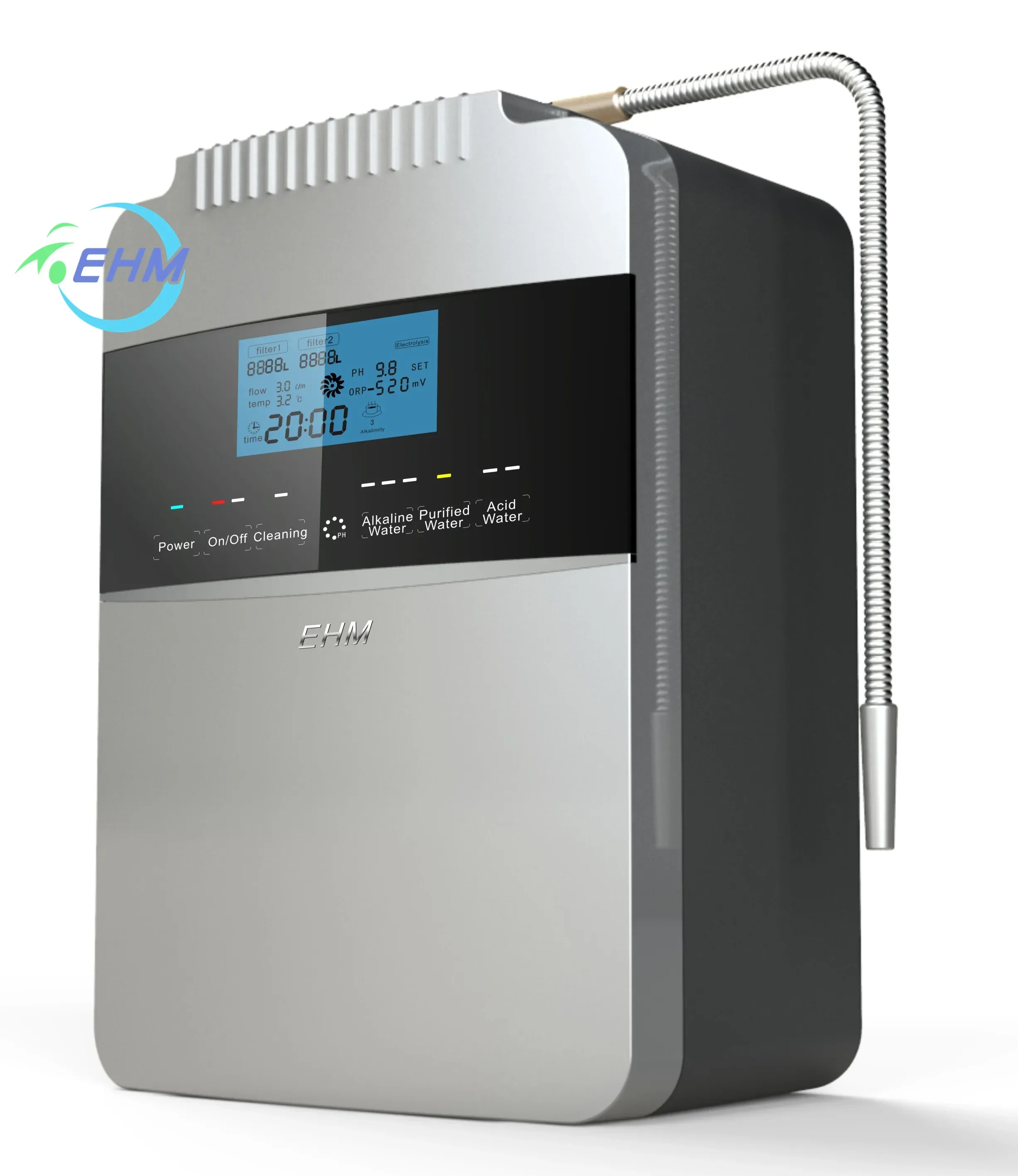 

Brand-new big 8 plates kangen water machine alkaline water ionizer maker