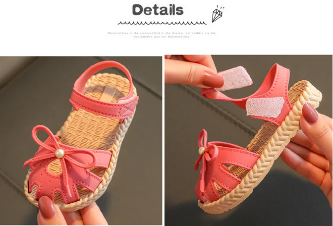 Girls' Sandals 2022 New Fashion Princess Summer Soft Soled Antiskid Casual Beach Shoes Baotou Little Girl Toddler Sandals child shoes girl