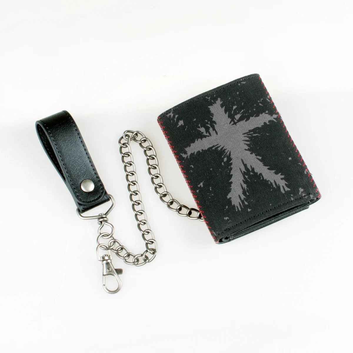 High-Quality Printed Triple-Fold Chain Wallet Fashionable Card Holder with ID Window
