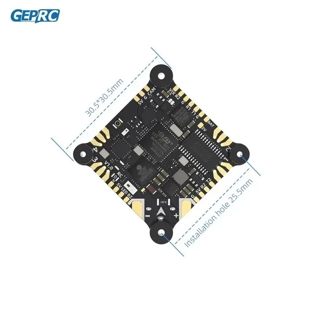 GEPRC TAKER F411 AIO Flight Controller 4in1 12A ESC with BMI270 Gyro ELRS 3.0 for 1-2S Cinewhoop Drone, 25.5x25.5mm FPV Racing 2