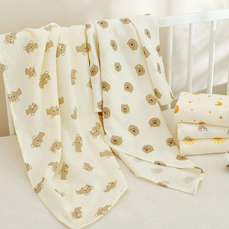 

Baby Towel Cotton UltraAbsorbent Toddler Newborn Wrap Muslin Blanket Stroller Blankets Infant Cover