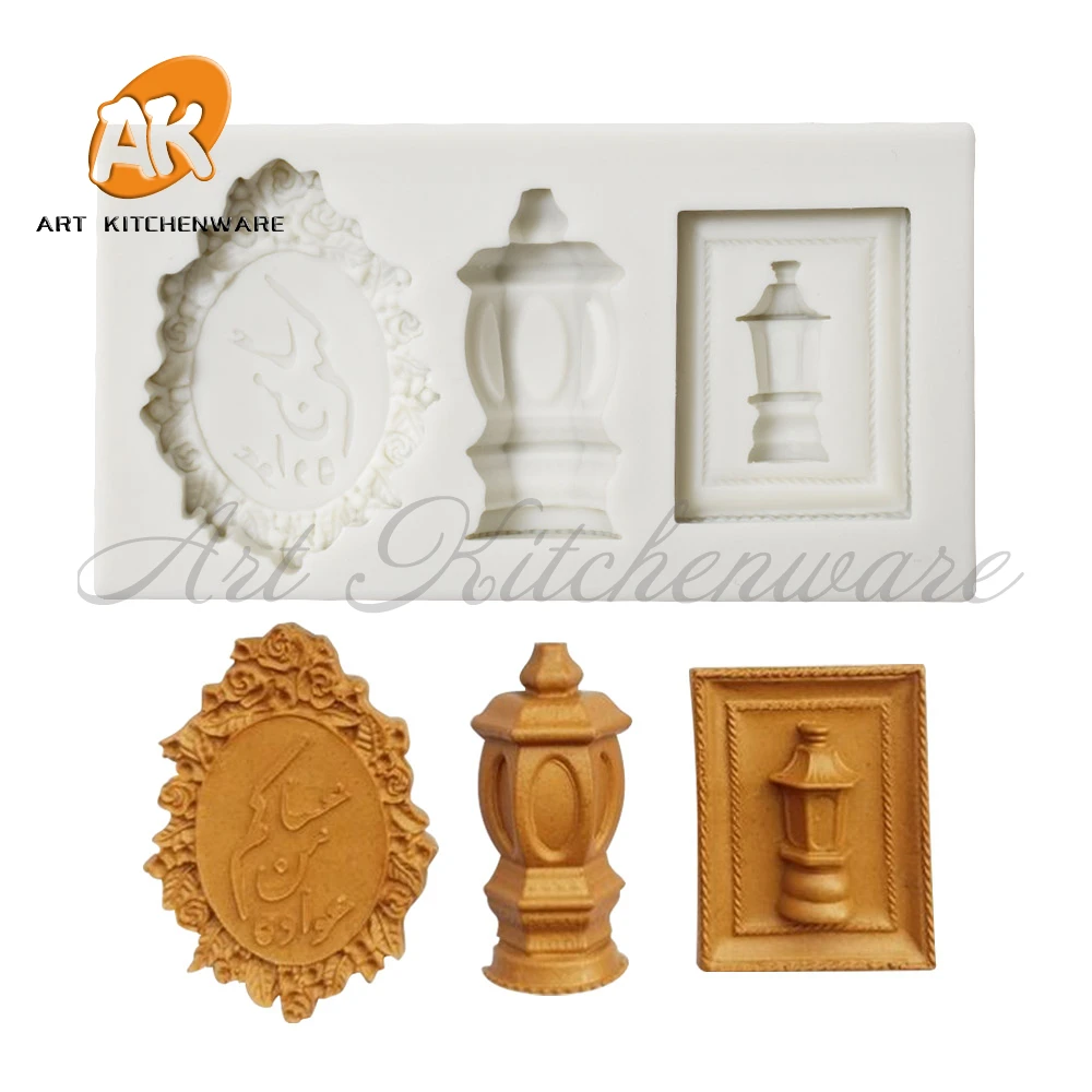 

3 отверстия, Eid Candlestick силиконовая форма для ручной работы, форма для свечи, «сделай сам», форма для шоколада, кубиков, инструмент для украшения тортов, аксессуары для выпечки