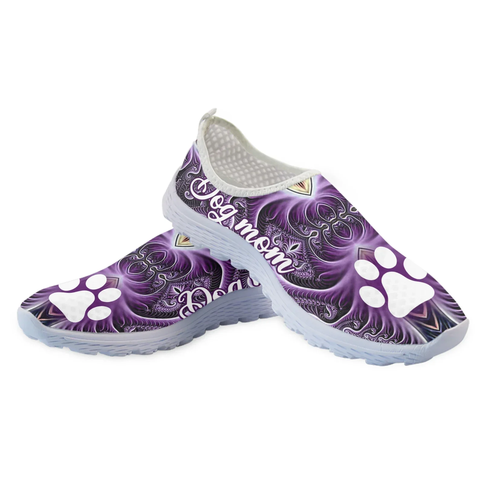 Dog Claw Print Spring Summer Mesh Sneakers Women Casual Flats Super Light Walking Female Flat Shoes Sports Shoes