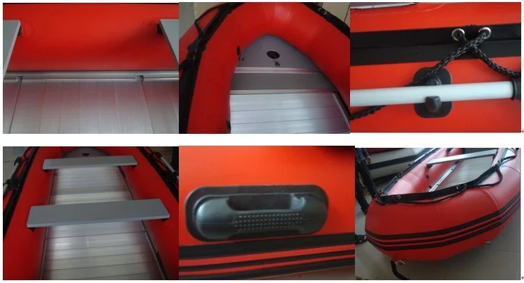 Easy Rowing New Aluminium Floor CE Certified Inflatable Boat Catamaran Fishing Rowing Racing Boat with Outbound Engine