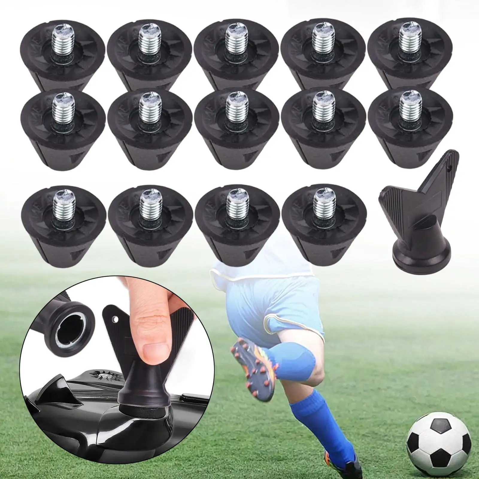 14개 트랙 슈즈 스파이크 M5 나사산 터프 펌 그라운드용 렌치 포함 축구 스터드, 운동화 훈련 및 대회용