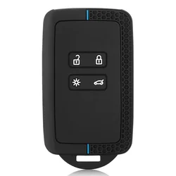 Premium Silicone Key Case Cover for Renault and Dacia Vehicles (Blue)