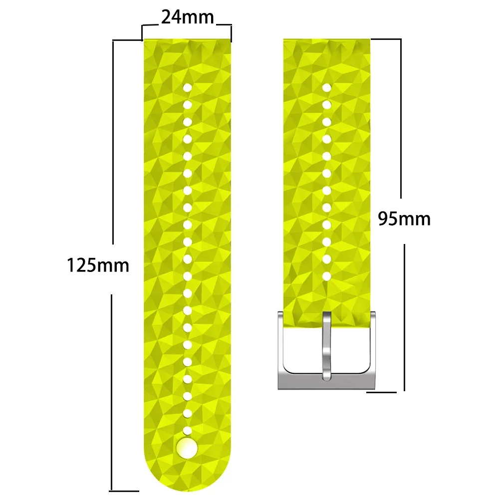 Waterproof Silicone Watch Strap - 24mm Premium Band for Enhanced Comfort and Durability