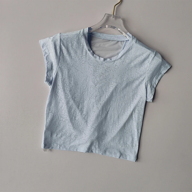 Short Breathable Beautiful Back Sports Top Women's Mesh Short Sleeved T-shirt Fitness Running Cover Up High-end Yoga Suit Summer