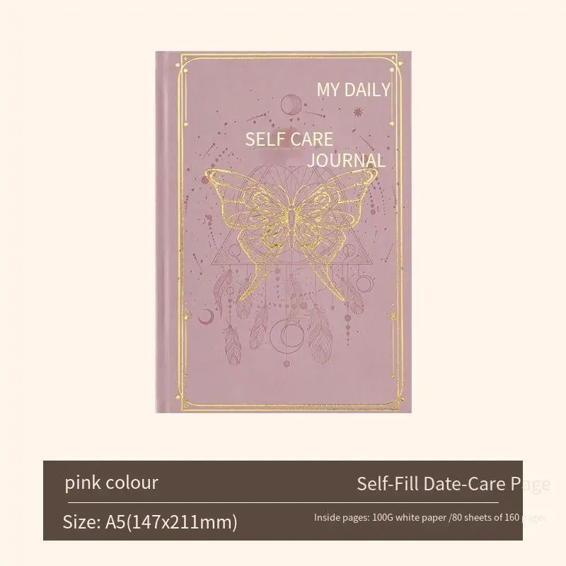 Elegant Gratitude Diary: Gilded Undated Planner for Mindfulness & Self-Reflection