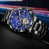 GLENAW High-end Hollow Flywheel Fully Automatic Mechanical Men's Dual Calendar Watch Waterproof Luminous Stainless Steel Watch 4