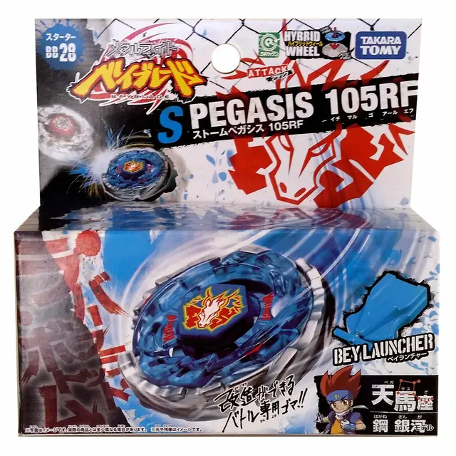 10 Pack Bey Burst Battle Metal Fusion Fury Evolution Pegasus Set with 3  Launcher Set and 1 Grip Toys for Boys Prime Masters