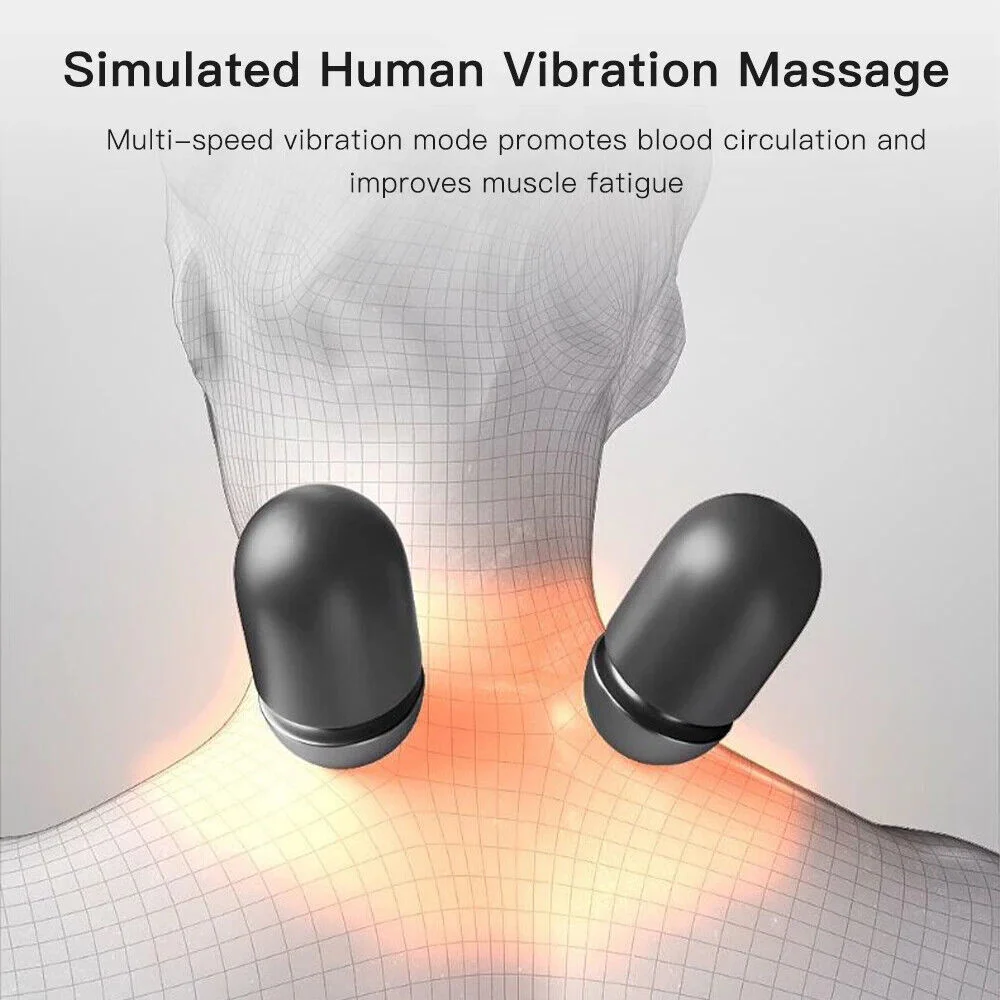 Electric Massager Cervical Pillow Hot Compress Vibration Massage Neck Traction Relax Sleeping Memory Foam Pillow Spine Support 6