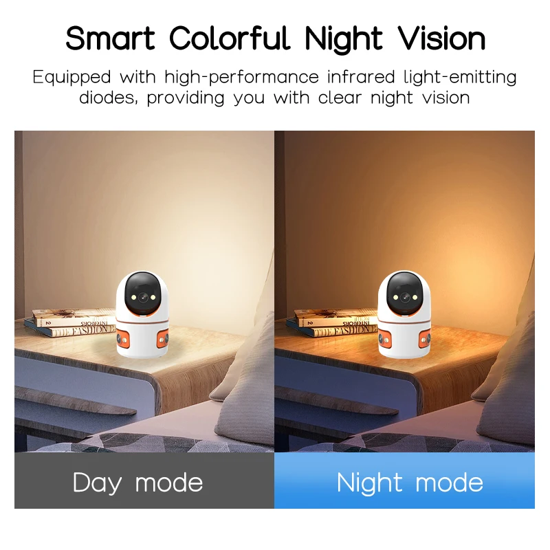 15MP WiFi Security Camera 360° PTZ Webcam AI Human Detection Baby monitor Cam10X Zoom Three Screen Three lens Smart Home Camera 2
