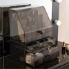 Desktop Cosmetics Storage Box Dust-proof Acrylic Lipstick Large Capacity Box Skincare Dressing Table Drawer Storage Rack ZF336 2