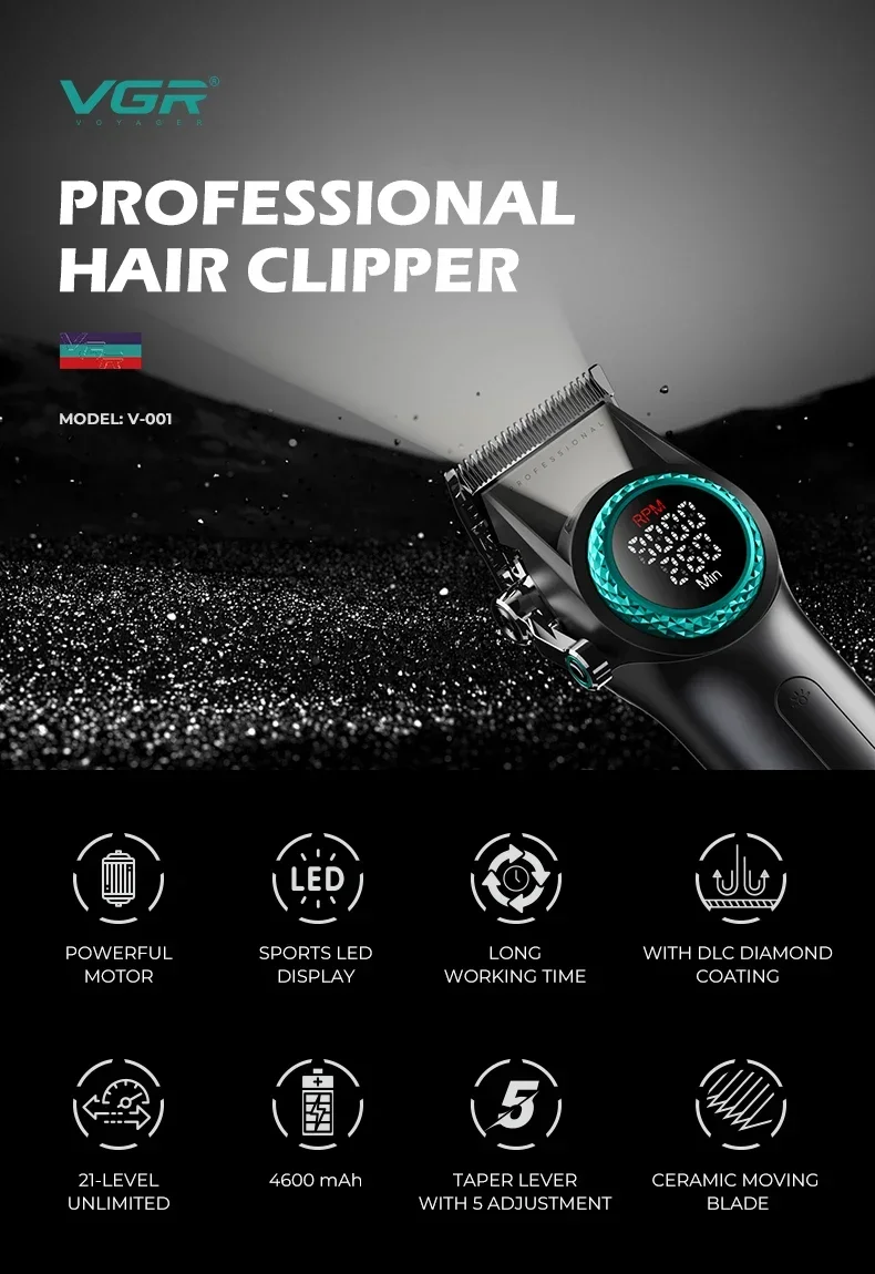 Trimmer Professional Hair Cutting Machine Cordless Hair Clippers Barber Electric