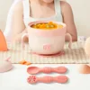 1/2PCS Lovely Baby Learning Spoons Utensils Set Adorable Toddler Tableware Baby Silicone Teether Toys Feeding Scoop Training 6