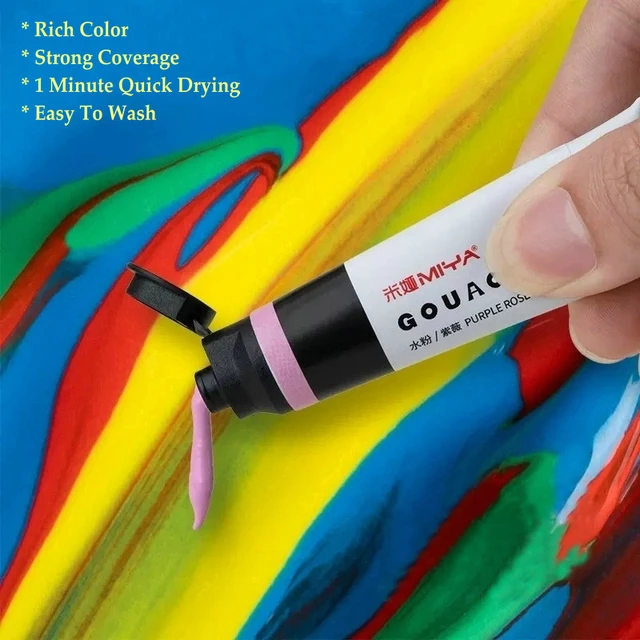 Gouache Paint Tubes - 24 Colors