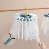 Round Drying Rack Large Capacity 20 Clips Multifunction Hanger Shelf for Bedroom Closet Socks Bra Storage Space Saving Organizer 3