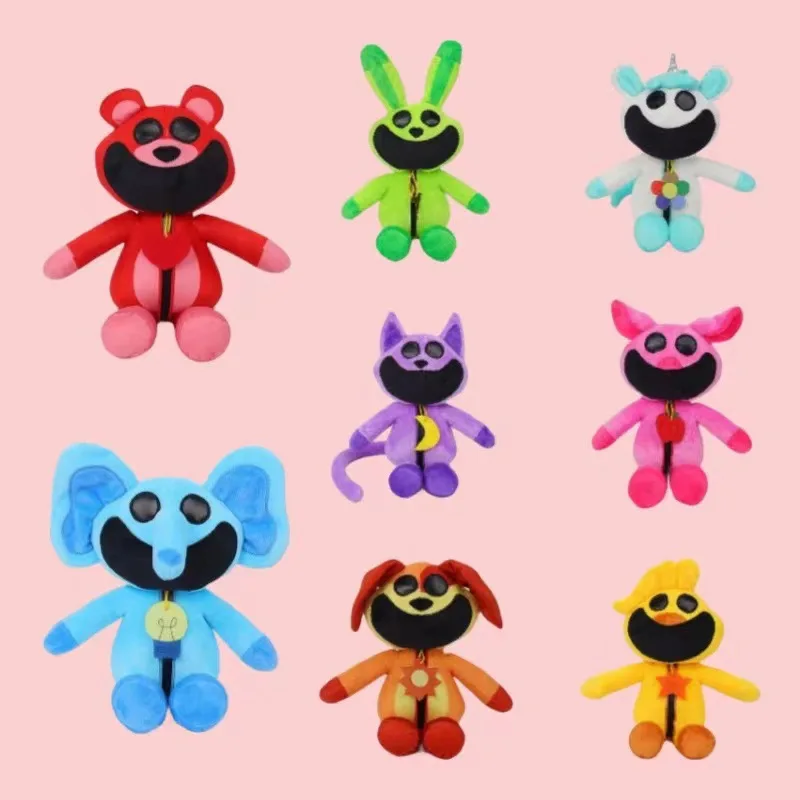 

Smiling Critters Plush Toy Hopscotch Catnap Bearhug Plushie Catnap Plush Doll Decoration Kawaii Soft Stuffed Toy Gift for Kids