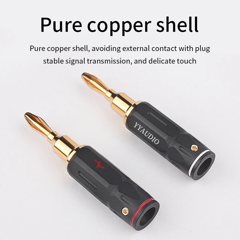 HIFIDIY IN DIRETTA 4 Pz/set 4 Millimetri Di Rame Puro Placcato Oro Spina A Banana Del Connettore - Foto 3