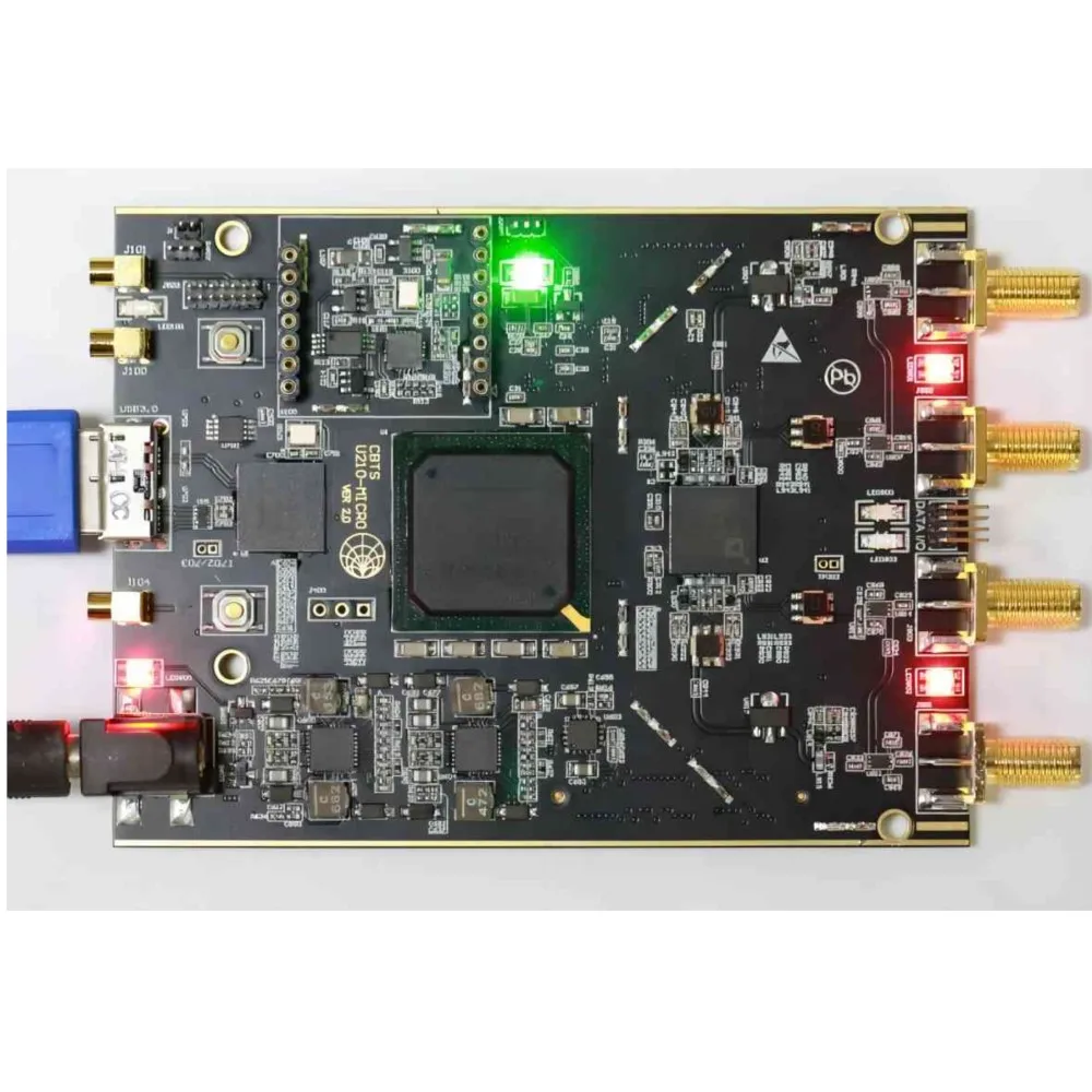 

Free Shiping 70MHz – 6GHz SDR RF Development Board USB 3.0 Compatible With USRP-B210 MICRO+ Fully Compatible With USRP Driver