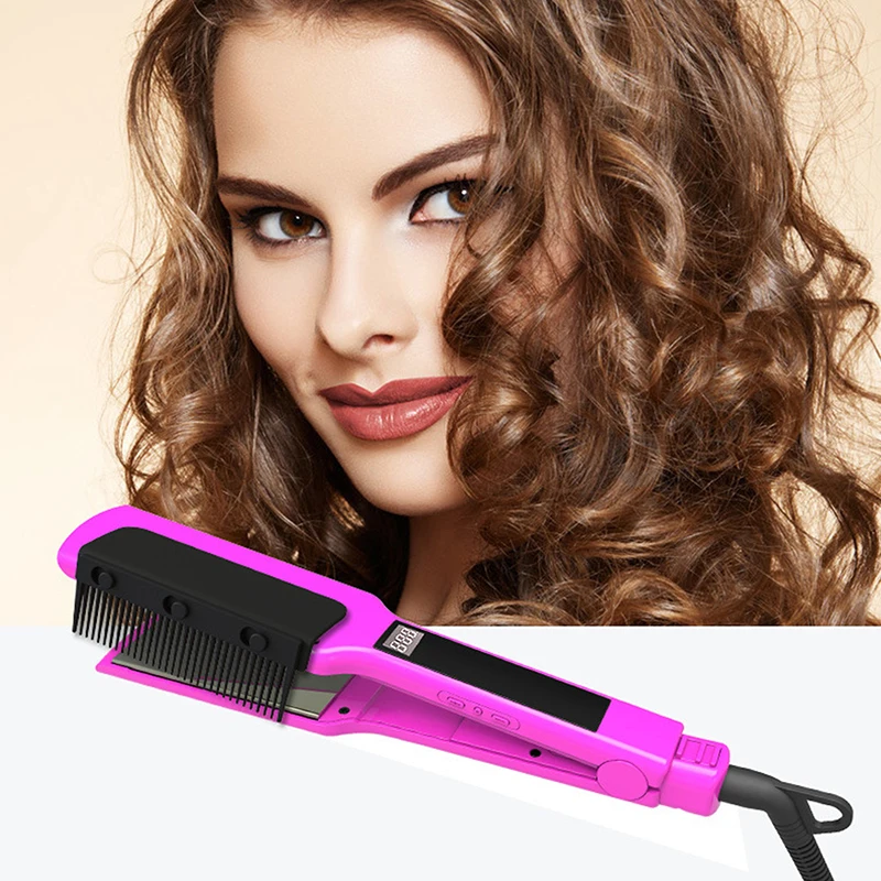 Flat Iron Comb Attachment Hair Straightener Comb Reusable Grip Clip On Disassemble Washable Nimble Hair Styling Tool