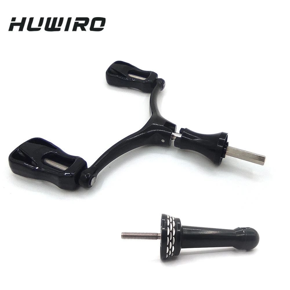 Folding Spinning Reel Dual-grip Handle Replacement Hollow Knob Fishing Wheel DIY Modified Fishing Tackle for Spinning Fishing Reels Fishing Reels Spinning Fishing Accessory