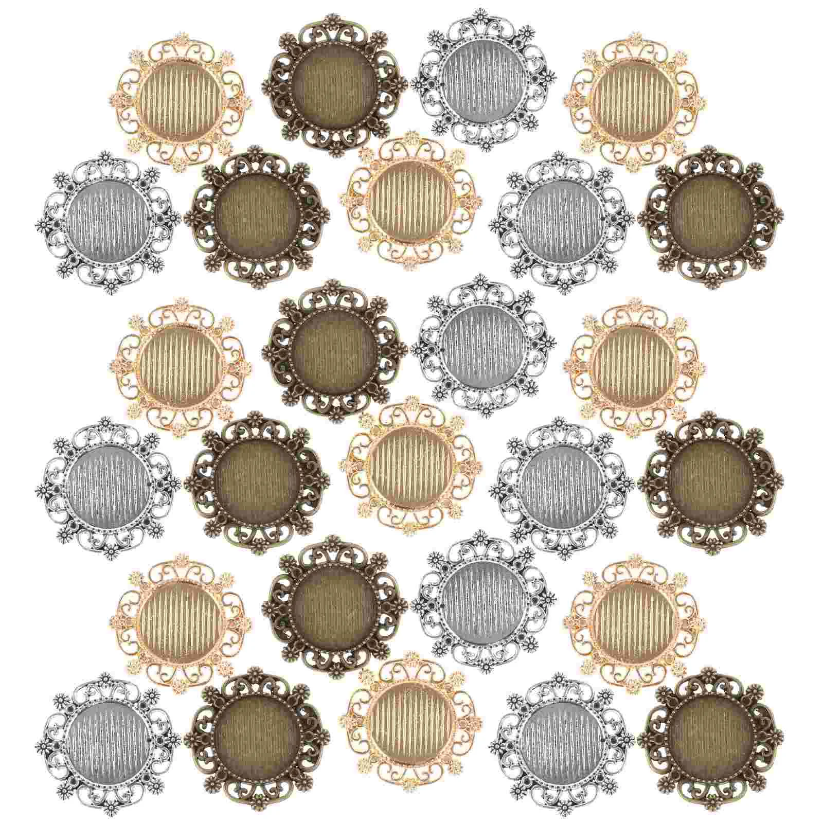 

30 шт. подвески в форме рамки, подвески в форме открытой закрепки, ювелирные изделия из смолы, винтажное ожерелье, подвеска из сплава