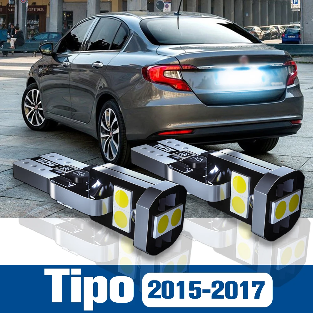 

2pcs LED License Plate Light Lamp Accessories Canbus For Fiat Tipo 2015 2016 2017