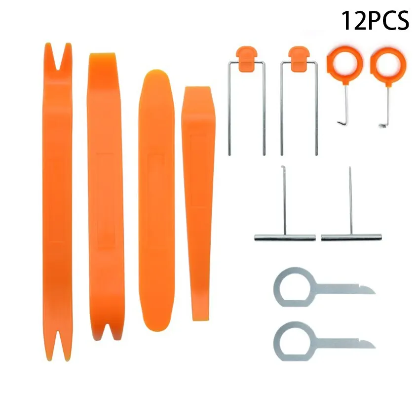 12 PCS Car Hand Tools Car Removal Kit DVD Stereo Conversion Kit Interior Plastic Trim Dashboard Removal Tool Repair Tool 5