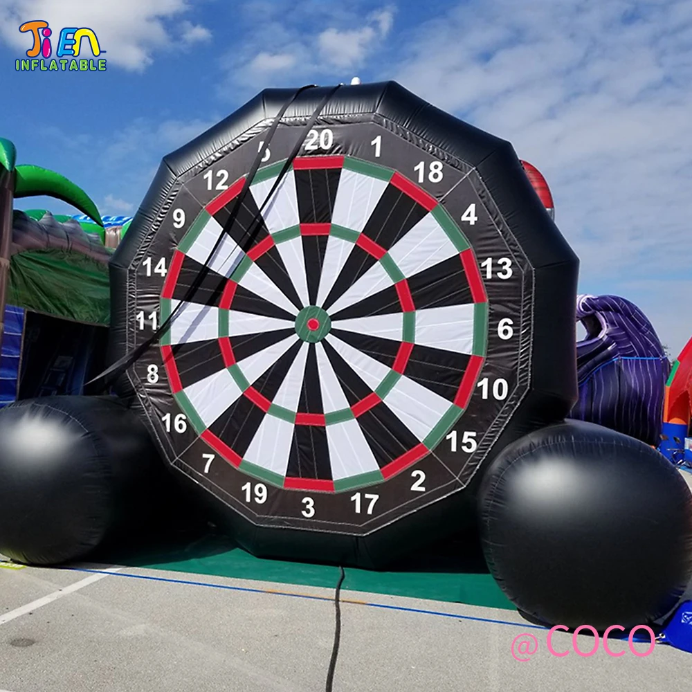 

4m/5m high giant inflatable foot dart board/kids football soccer inflatable darts games,cheap oxford inflatable dart game