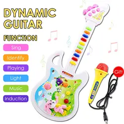 Toy Guitar for Kids Musical Electronic Guitar Toy Light and Sound Children Educational Instruments Toys for Toddlers Kids