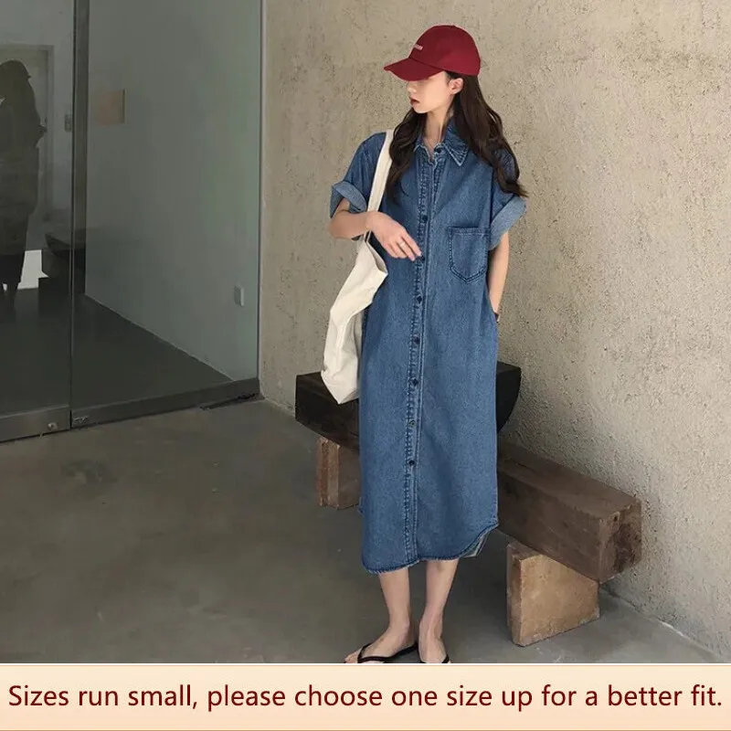 Women's Retro Solid Color Slim Fit Long Sleeve Shirt Mini Dress main image 1