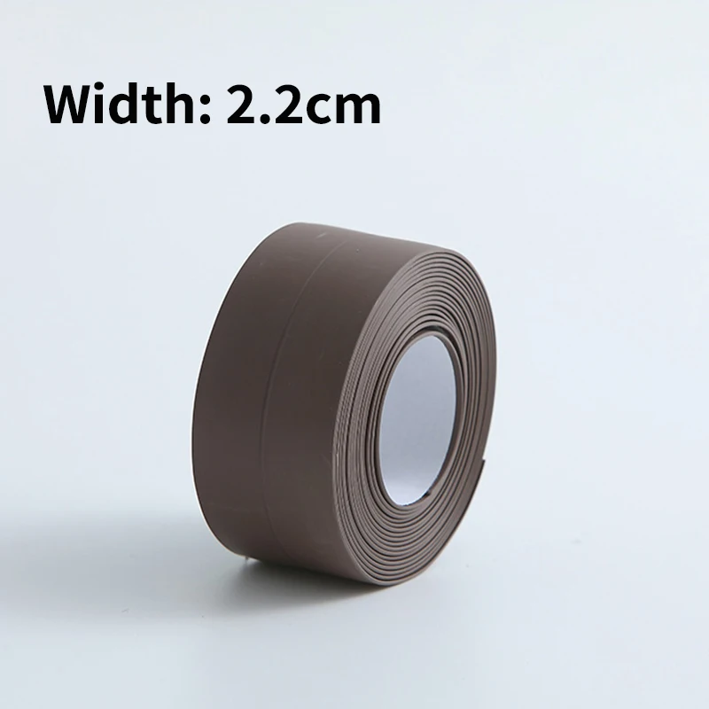 2021 New Bathroom Kitchen Shower Sink Bath Sealing Strip Tape Caulk Strip Self Adhesive Waterproof Wall Sticker Sink Edge Tape 
