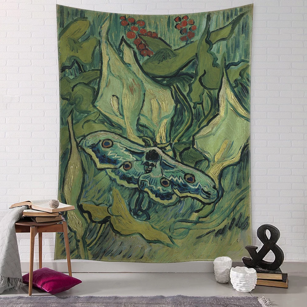 Garden Path Tapestry Wall Hanging Van Gogh Oil Painting Abstract Mystic Tapiz Witchcraft Living Room Bedroom Decor tapestry decor