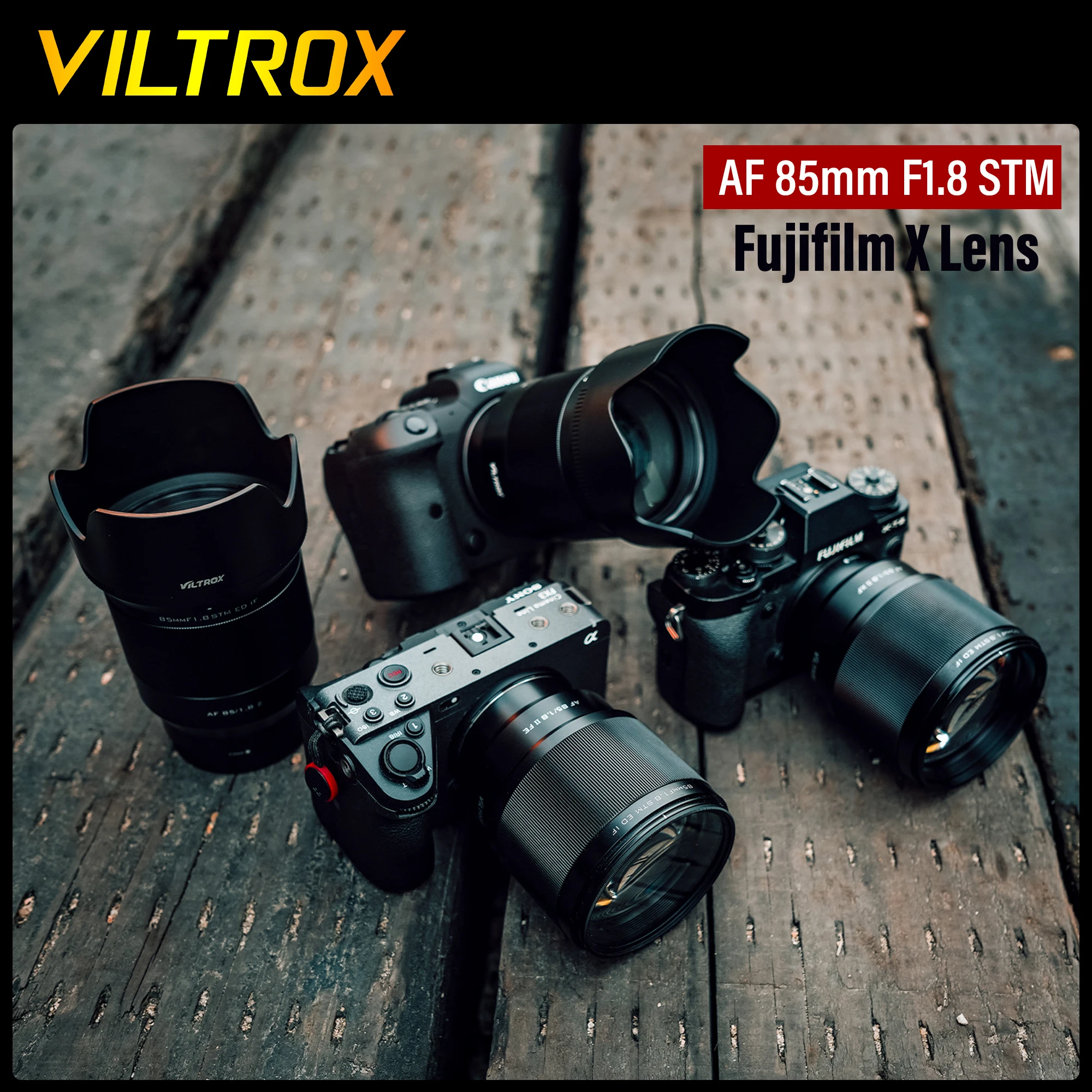 VILTROX 85mm F1.8 for Canon RF Fuji X Nikon Z Sony E Mount Camera Lens Full Frame Auto Focus Portrait Lens Large Aperture gift
