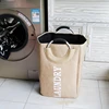 Large Laundry Basket Collapsible Fabric Hamper Foldable Handles Waterproof Portable Laundry Storage Basket Dirty Clothing Bin 1