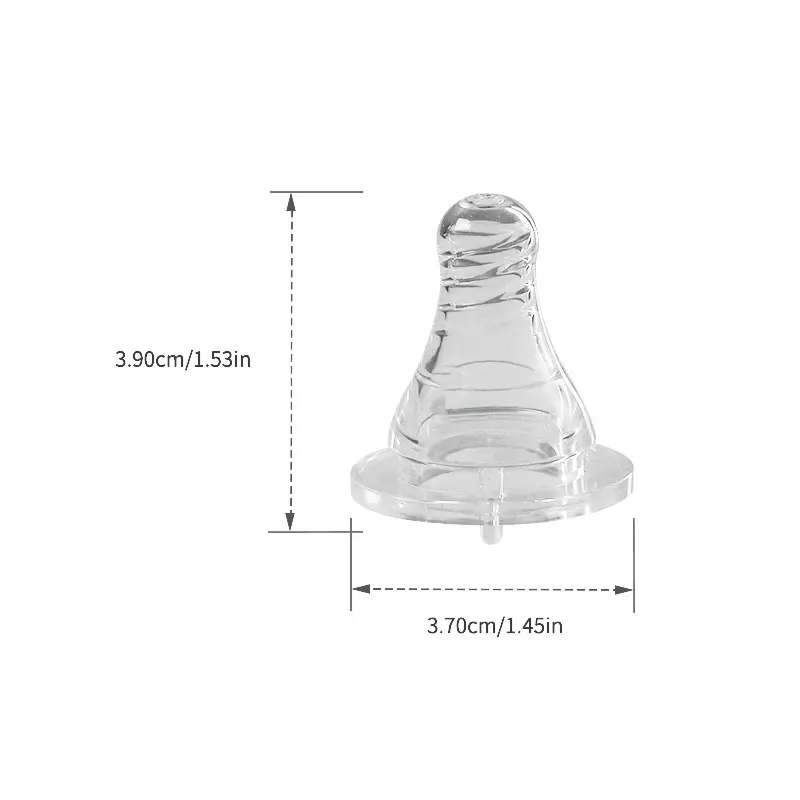 Silicone Standard Size Pacifier For Baby Bottle Drink Milk Anti-Colic Hole BPA Free 3.7cm Diameter Food Grade Multi Style