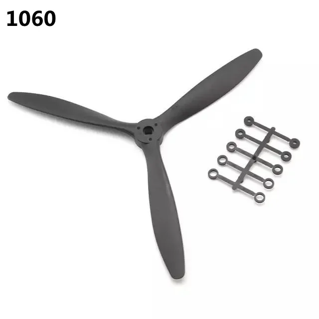 Hélice 8060 9060 1060 1170 3 pales pour drone RC, vue de côté