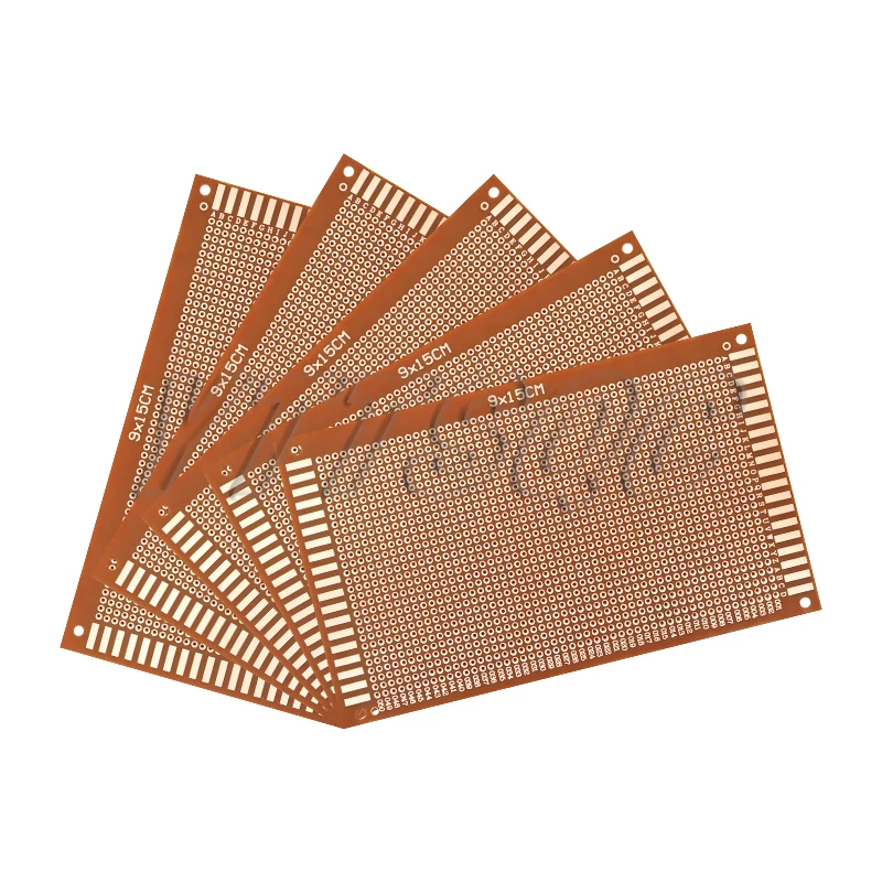 5pcs 9x15cm 범용 PCB 보드 Arduino 용 노란색 단면 PCB 인쇄 회로 기판