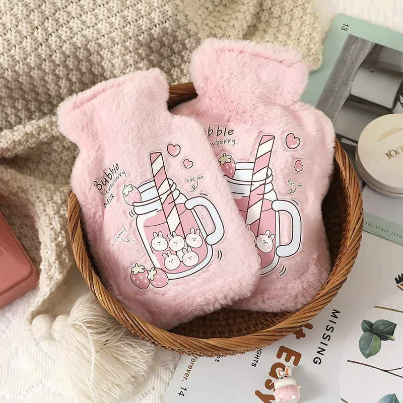 뜨거운 물 가방 두꺼운 방폭 봉제 대형 따뜻한 물 가방 Botella De Agua Kawaii 물 병