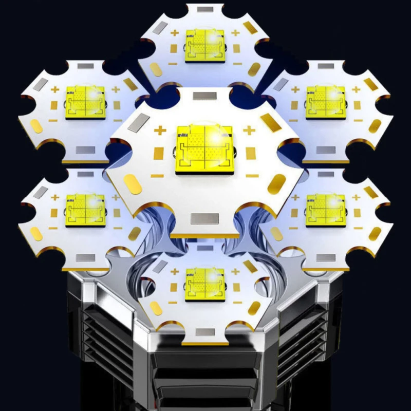 Description Picture 2 of itemRechargeable 7 LED Flashlight with Cob Floodlight High Power USB Charging Flashlights Outdoor Lighting For Camping Hiking