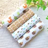 4pcs/pack 100% Cotton Flannel Diapers Supersoft Receiving Baby Blanket Newborn Wrap Cartoon Baby Bedsheet Print Blanket Swaddle 1