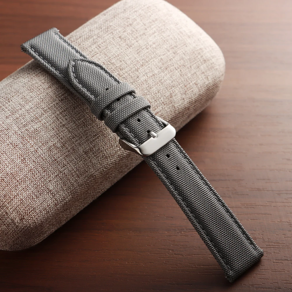 Premium Sailcloth Fabric Watch Strap - Waterproof Quick Release Wristband