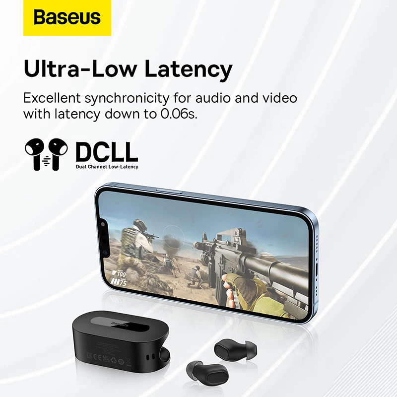 Verdadeiro Fone de Ouvido Bluetooth sem Fio Esportes Headphone Touch Control Tws Headconjunto 5.3 Baseus-ez10 - Image 3