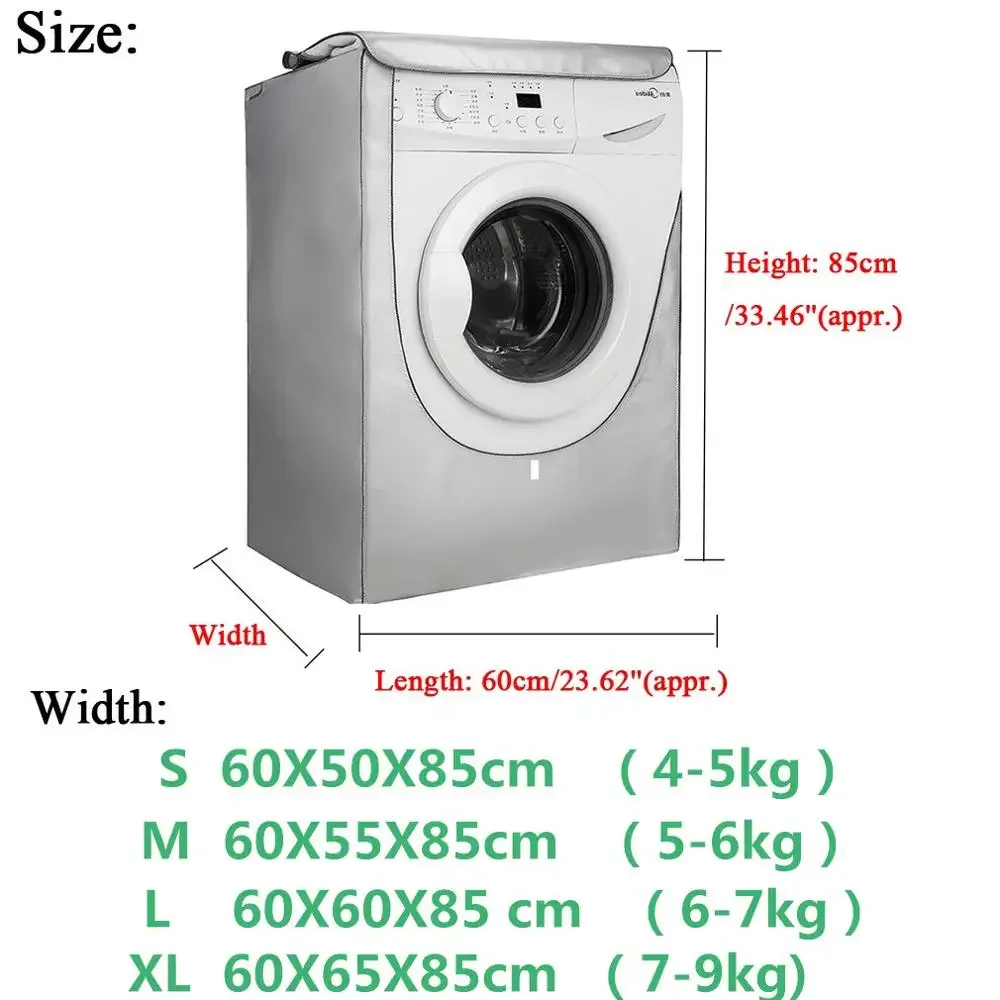 Sunscreen Dust Proof Cover Washing Machine Cover Waterproof Case Washing Machine Protective Dust Front Load Wash Dryer S-L washing machine cover dryer cover