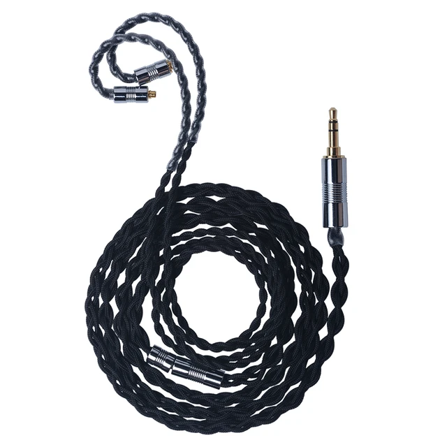 YONGSE Black Knight Earphone Upgrade Cable 4 Core Sterling Silver 