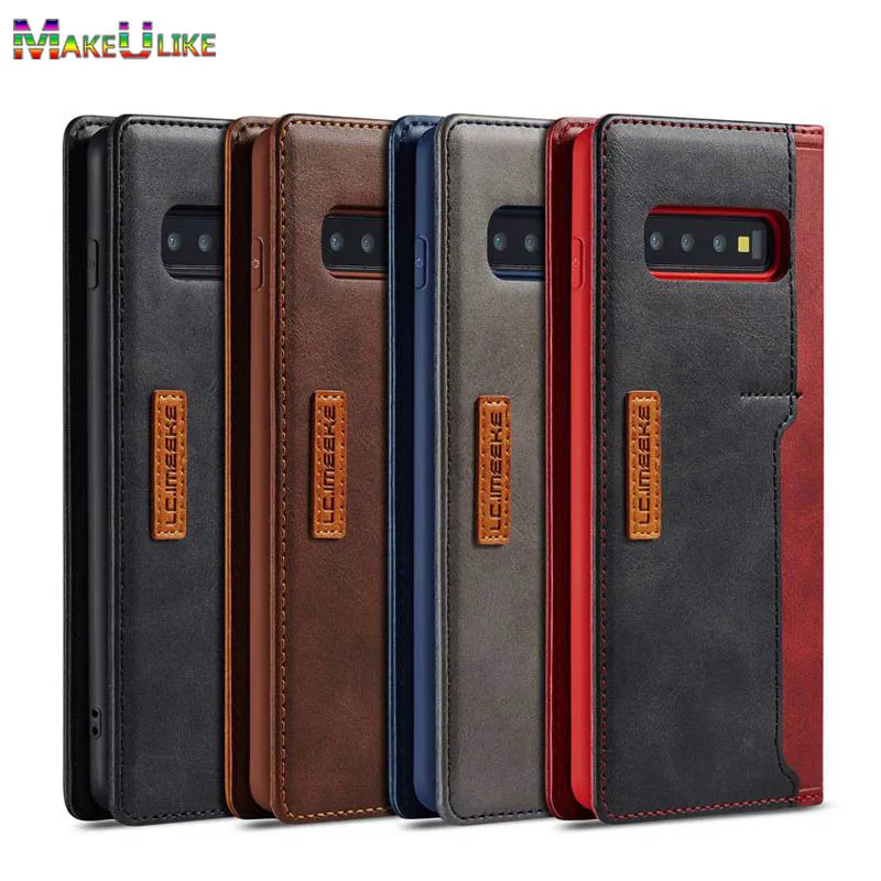 가죽 마그네틱 휴대폰 가방 지갑 커버, 삼성에 적합한 갤럭시 S22 S21 S23 S20 울트라 5G S8 S9 S10 플러스 S10e 책 플립 케이스