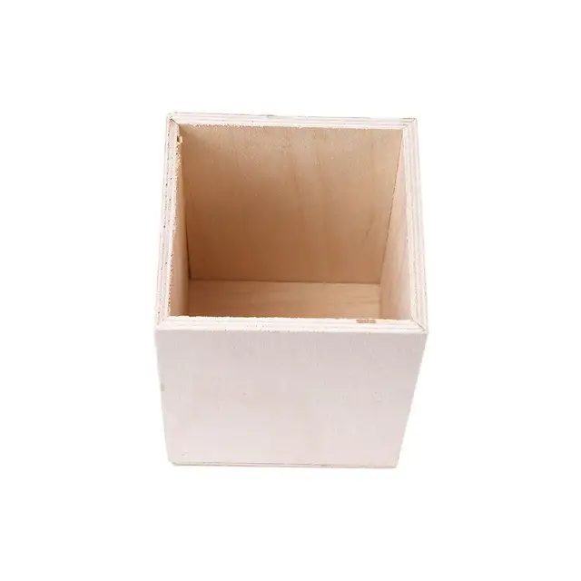 Lovely Wooden Pen Holder Fashion Multifunctional Stationery Storage Box Office Organizer Simplicity Pencil Container 2