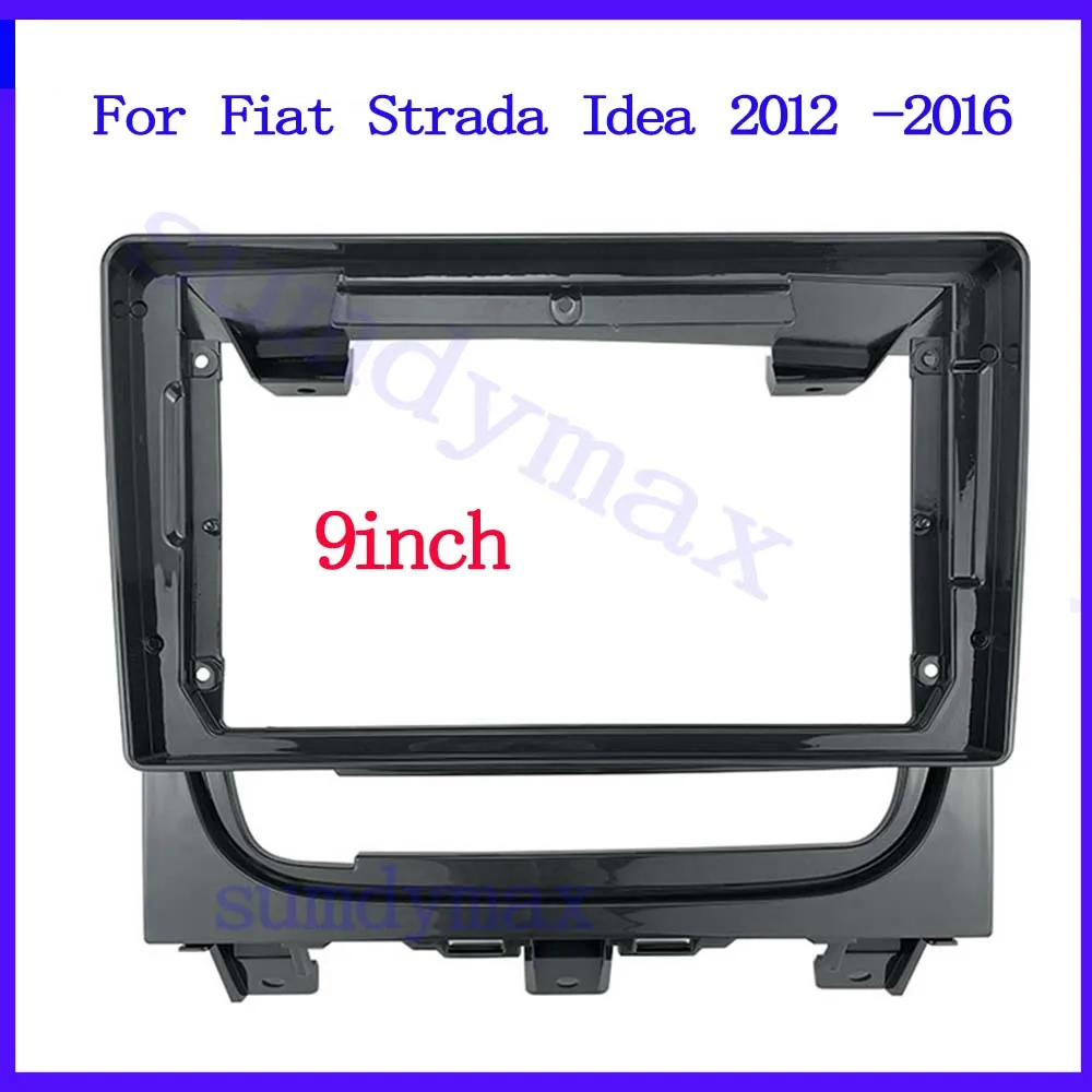 Autoradio Android Da 9 Pollici Per Fiat Strada Idea 2012 -2016 Pannello Auto 2Din Car Stereo Dvd Multimedia Frame